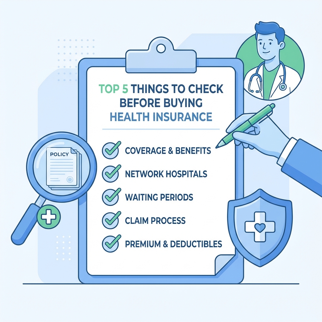 Top 5 Things to Check Before Buying Health Insurance